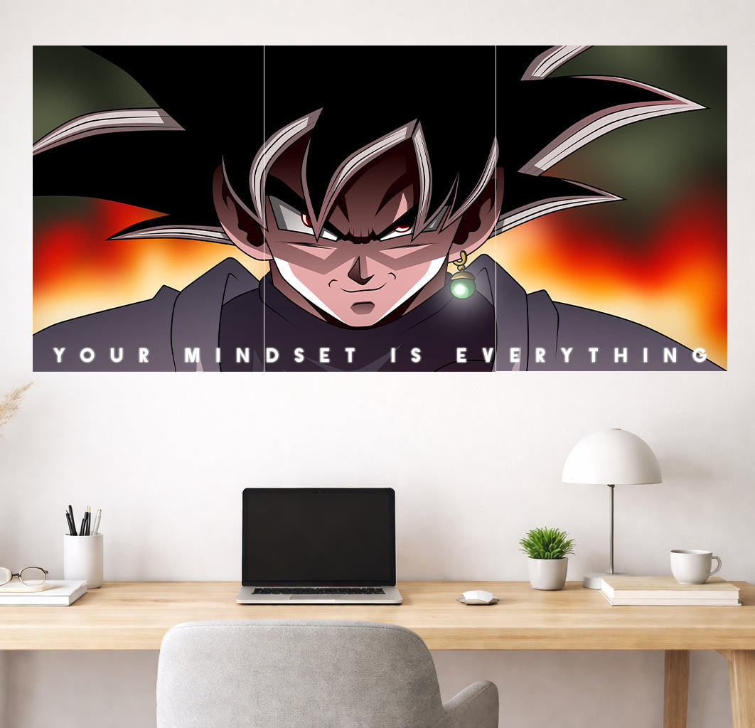 Goku Mindset Poster | Anime Motivational Wall Art | Dragon Ball Poster Lazywalls
