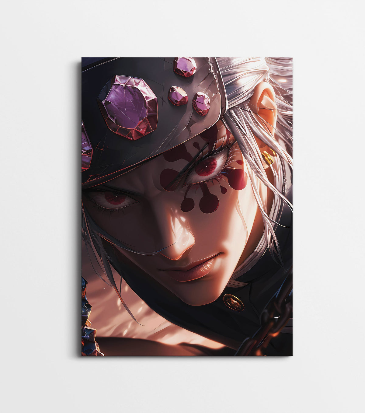 Crimson Eye Anime Warrior Poster | Dark Manga Art Lazywalls