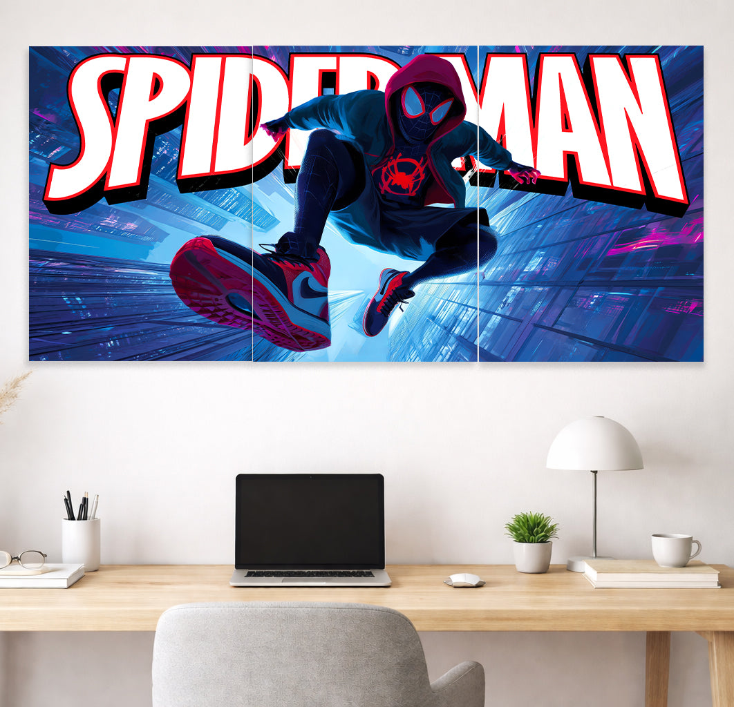 Spider Man Miles Morales Poster | Marvel Superhero Wall Art Lazywalls