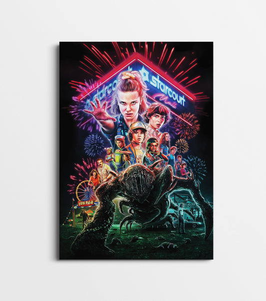Stranger Things Poster | Retro 80s Sci-Fi Horror Wall Art Lazywalls