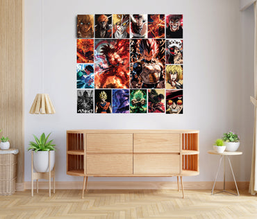 Anime Warrior Poster Set | 16-Piece Japanese Style Wall Art Collection Lazywalls
