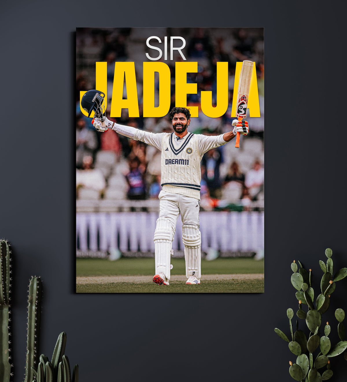 Ravindra Jadeja Sir Poster | Indian Cricket Wall Art | Cricket Posters Lazywalls