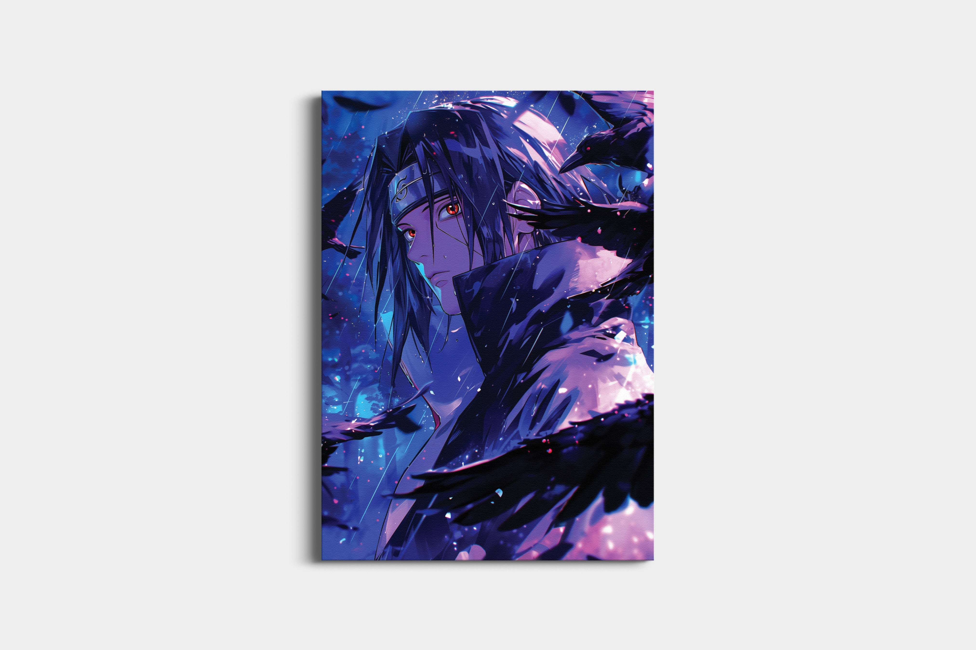 Dark Ninja Anime Wall Art | Raven Shadow Warrior Poster Lazywalls