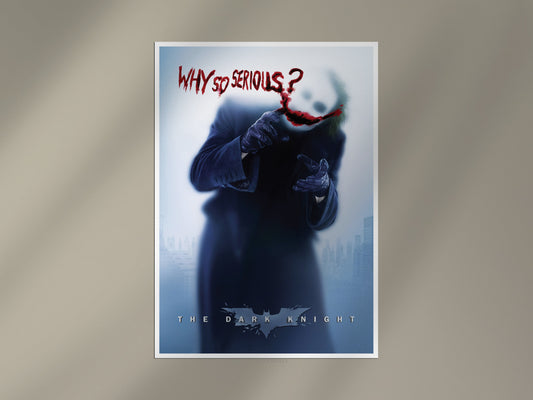 The Dark Knight “Why So Serious” Poster | Joker Wall Art Print Lazywalls
