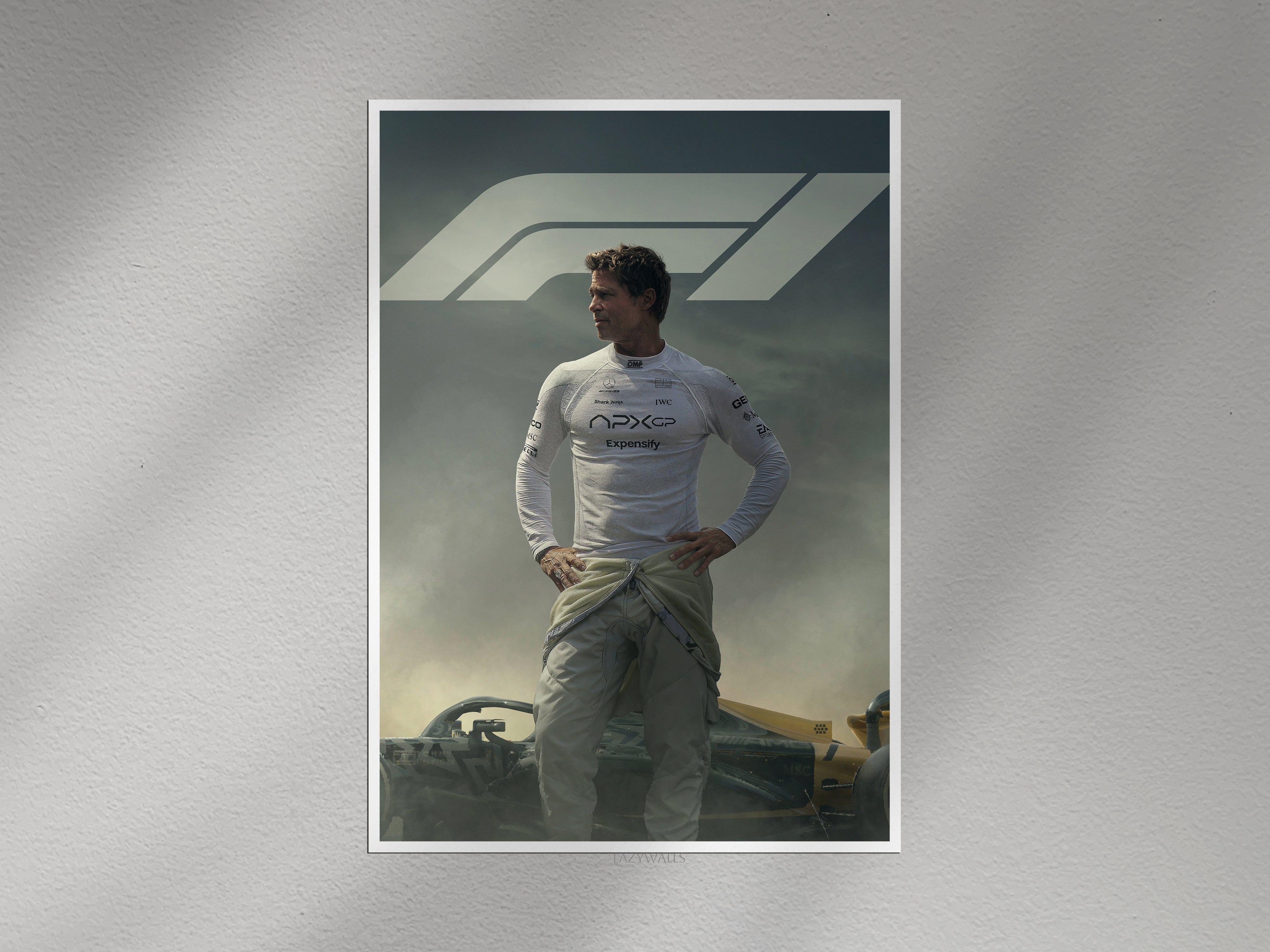 Brad Pitt F1 Movie Wall Poster – Formula 1 Racing Wall Art Lazywalls