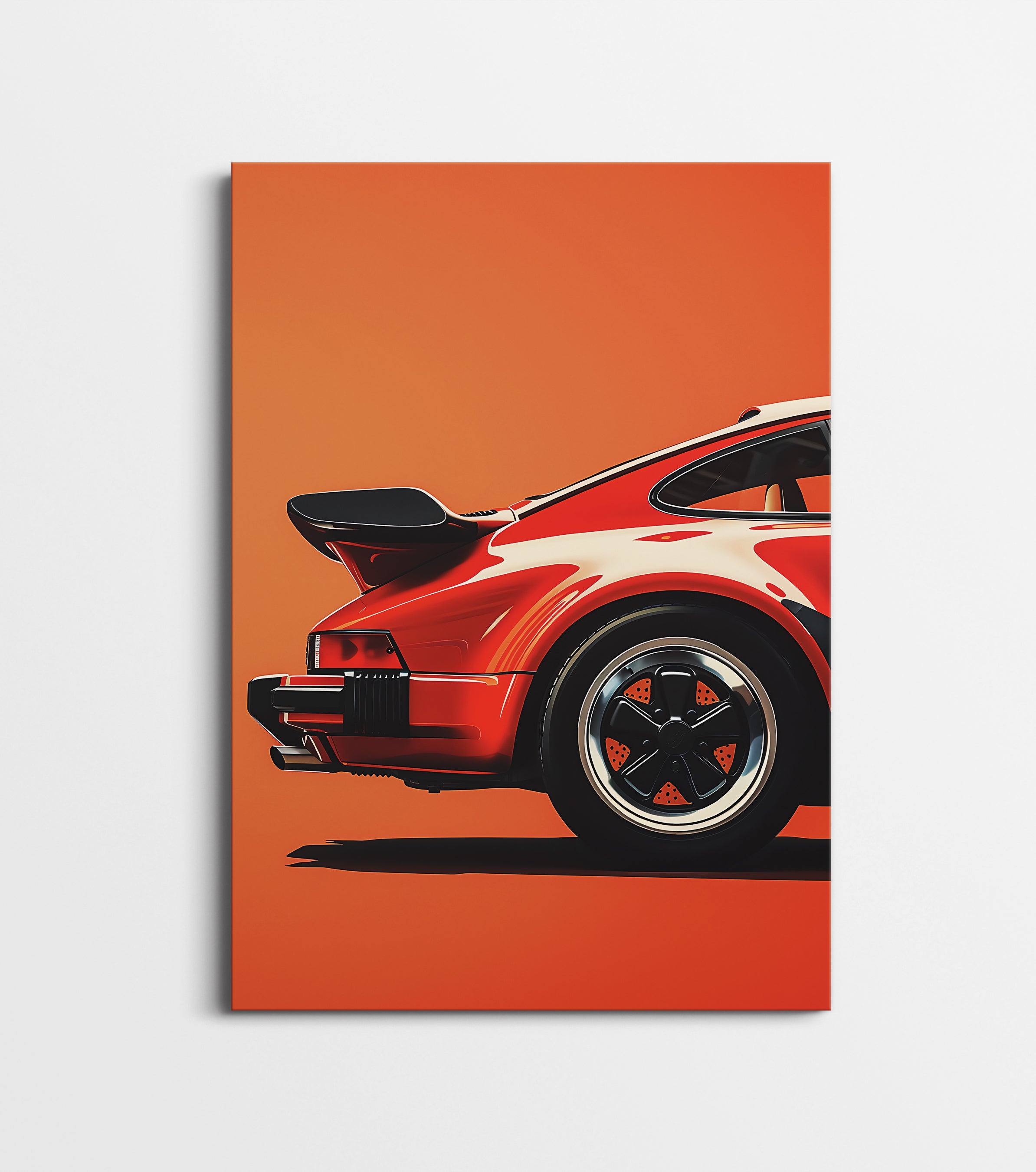 Classic Red Sports Car Poster | Retro Automotive Wall Art Lazywalls
