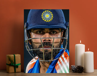 Virat Kohli Intense Portrait Poster | Cricket Wall Art Lazywalls