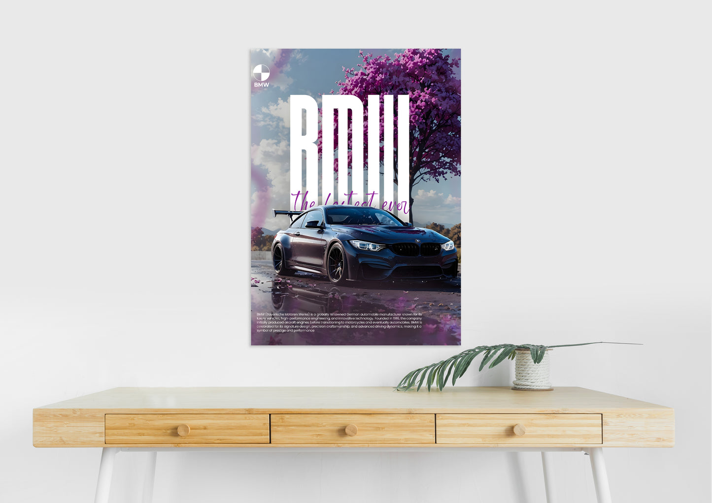 BMW M4 Poster | Luxury Car Wall Art | Aesthetic Automotive Print Lazywalls