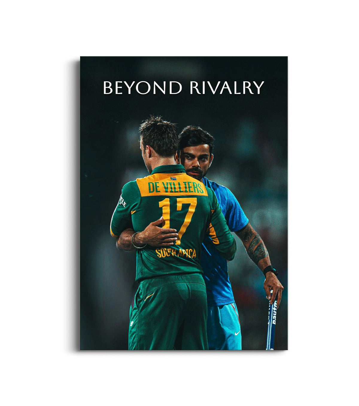 Virat Kohli & AB de Villiers Poster | Beyond Rivalry Cricket Wall Art Lazywalls
