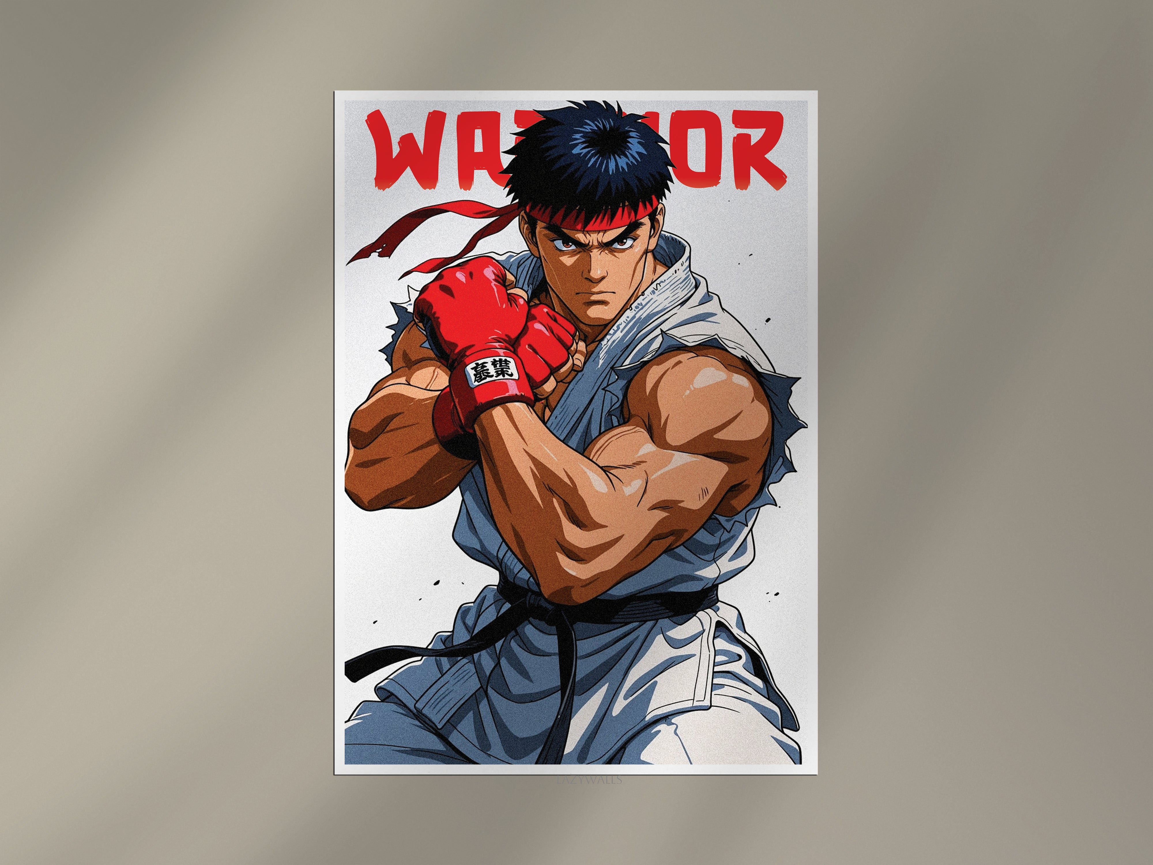 Ryu | Street Fighter Warrior Gaming Poster Art Lazywalls
