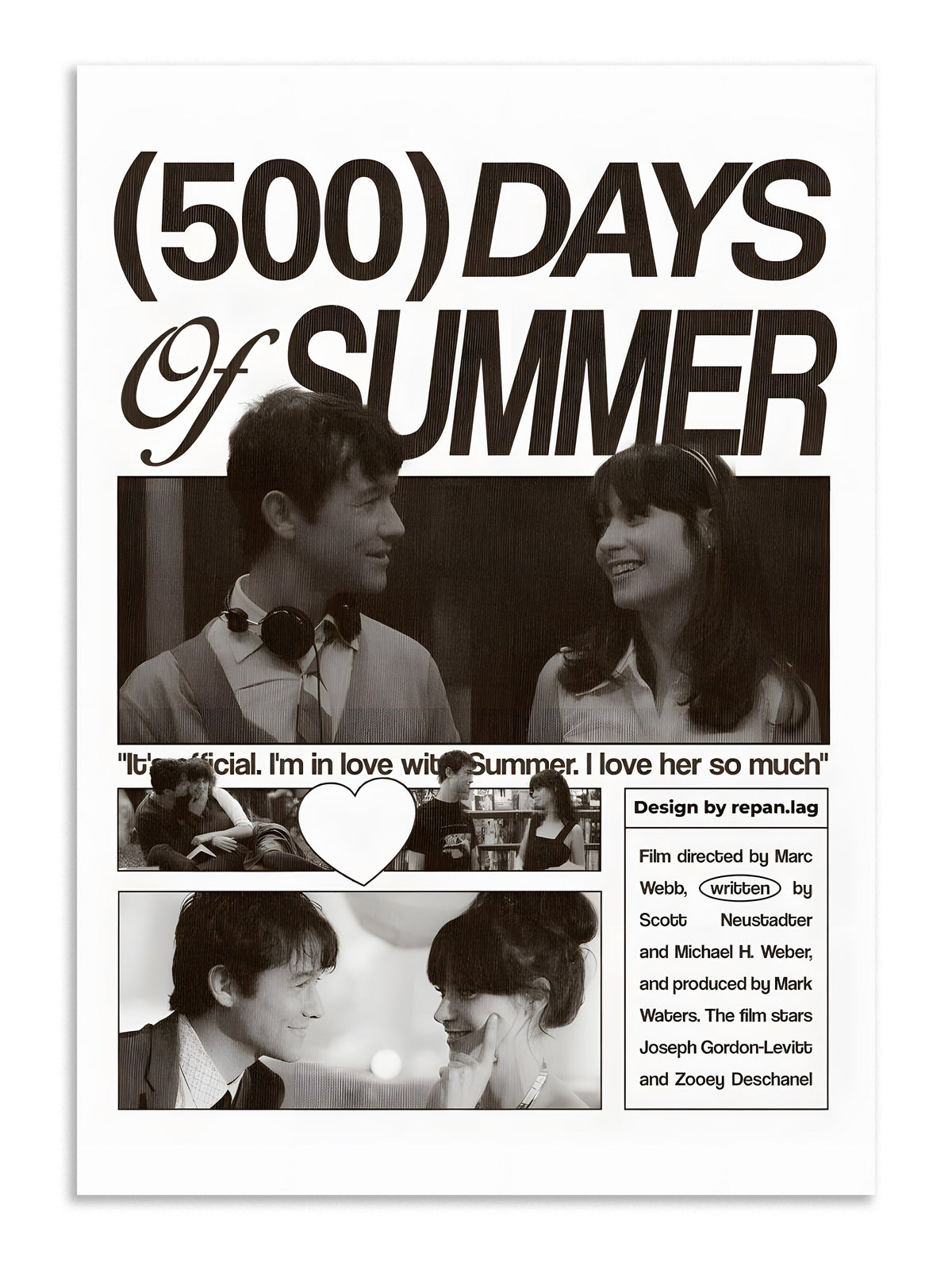500 Days of Summer Romance Wall Art Lazywalls