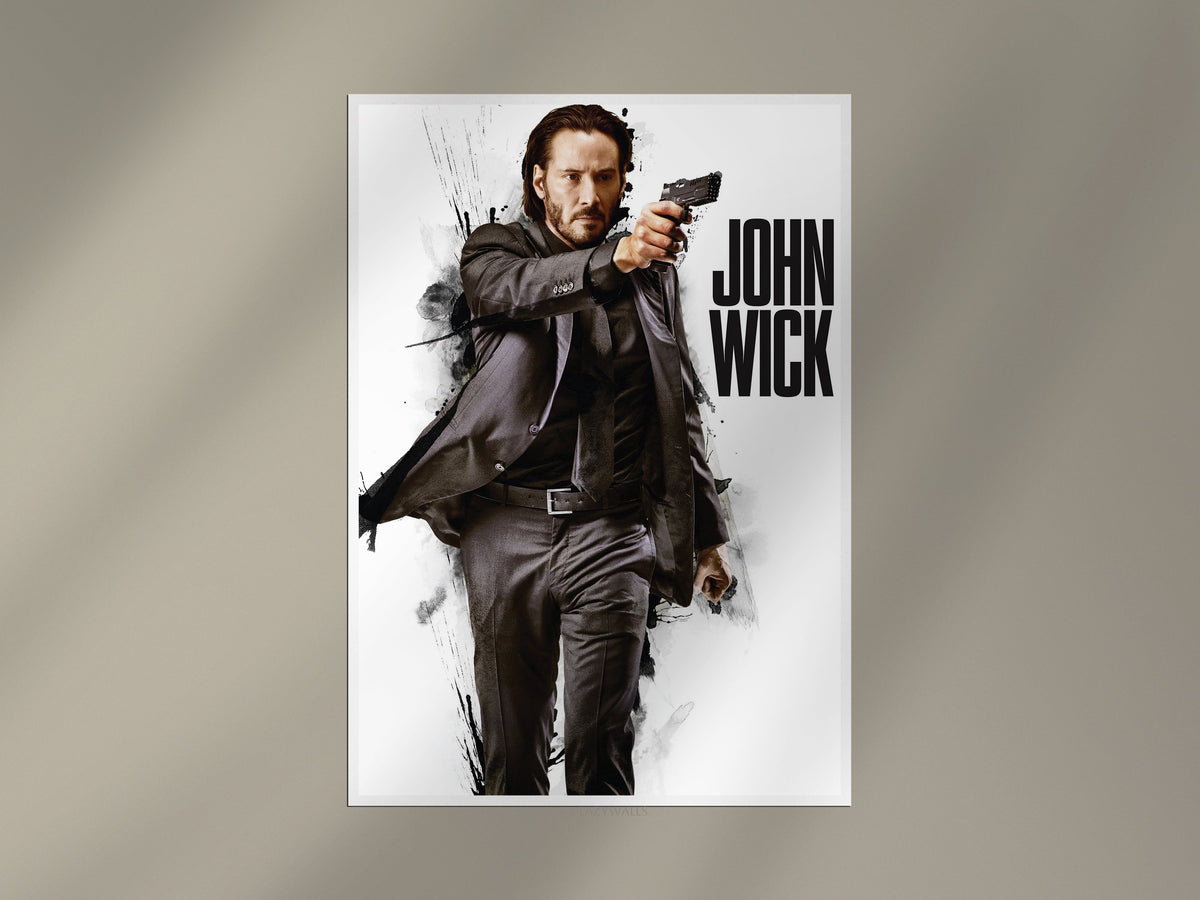 John Wick Action Poster | Modern Movie Wall Art Print Lazywalls