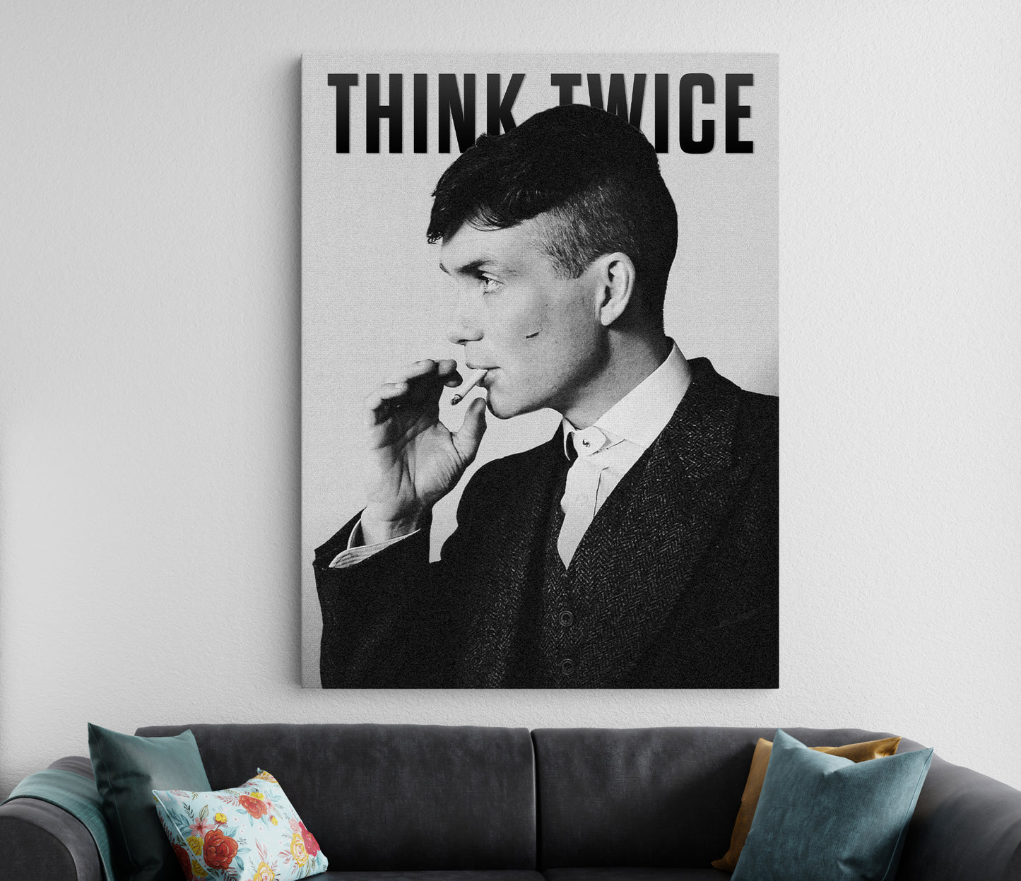 Thomas Shelby Smoking Poster | Peaky Blinders TV Series Poster Lazywalls