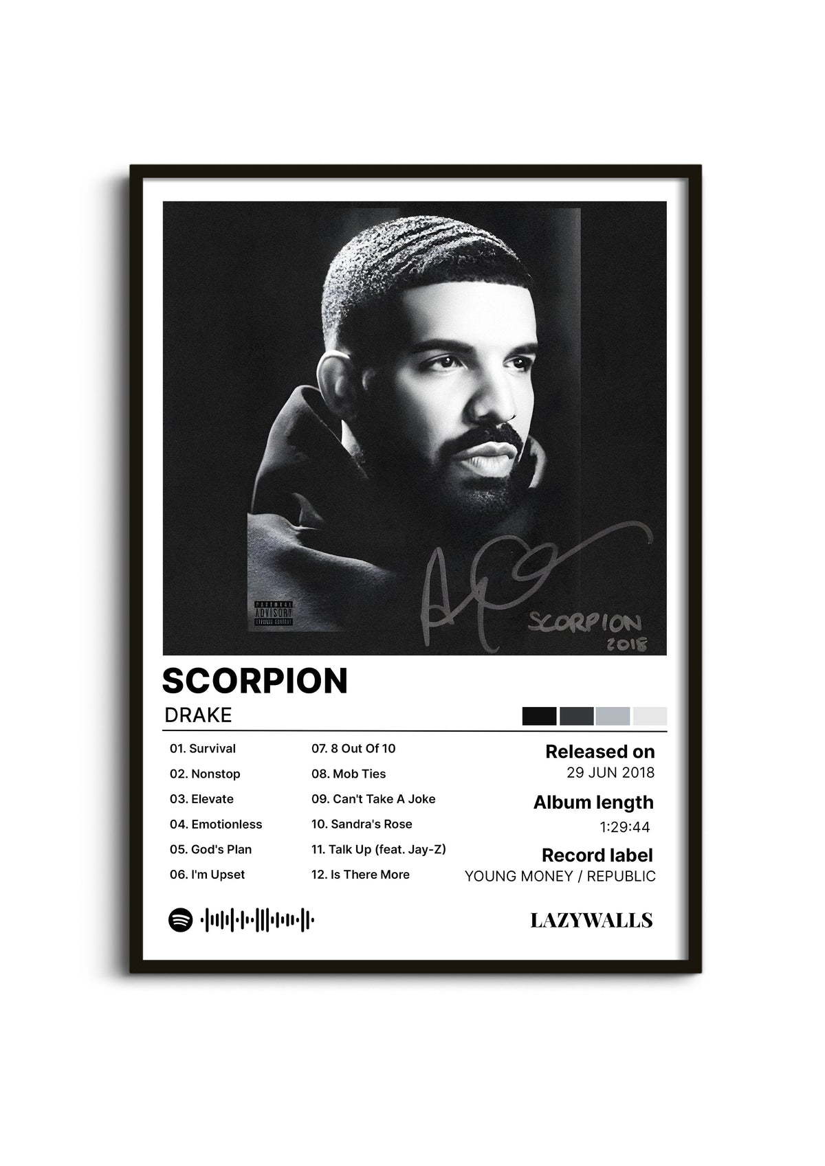 Drake Scorpion Album Wall Art Lazywalls