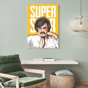 Rajinikanth “Super Star” Poster – Tamil Cinema Wall Art | Kollywood Legend Poster Lazywalls