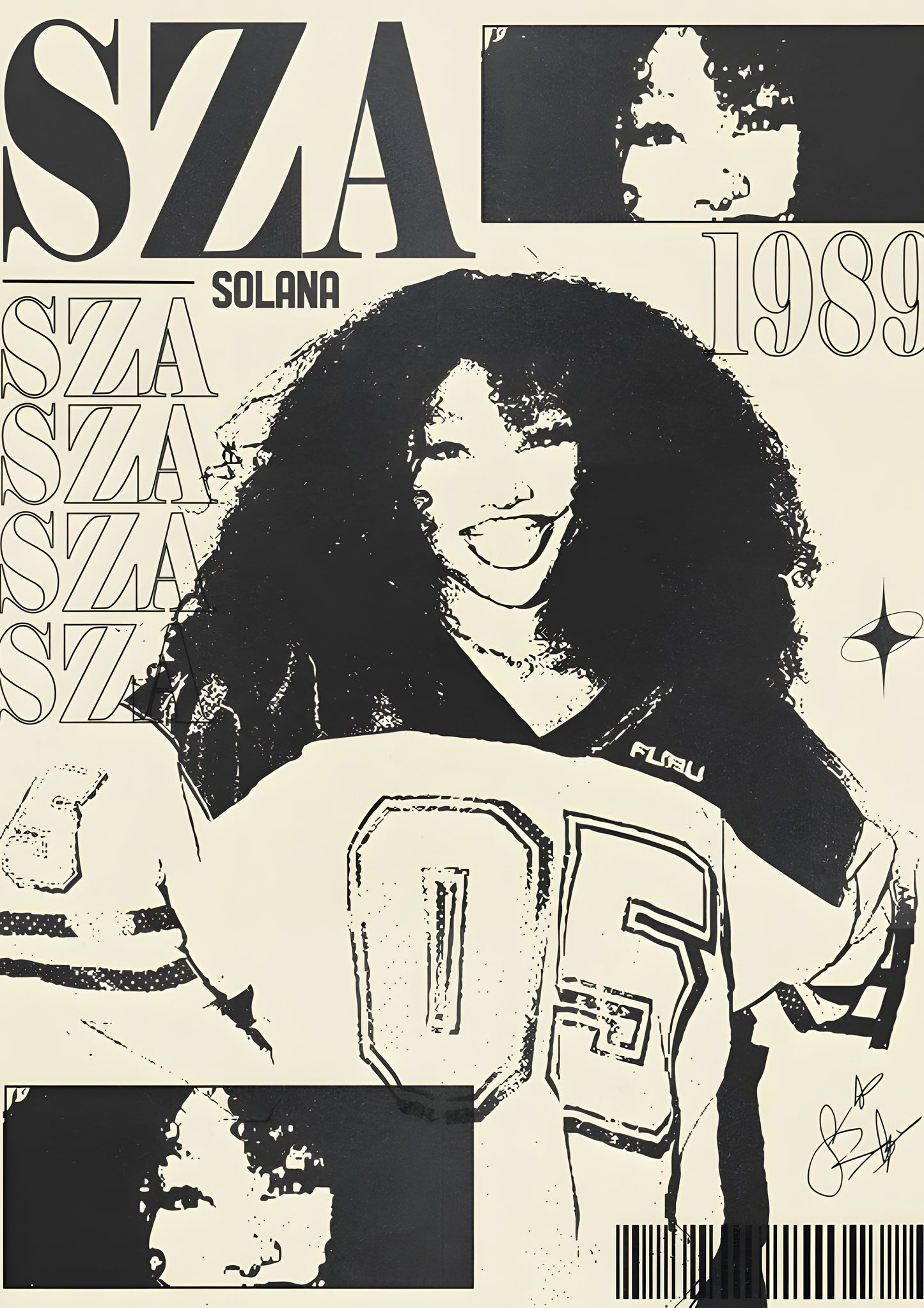 SZA Aesthetic Poster Print Lazywalls