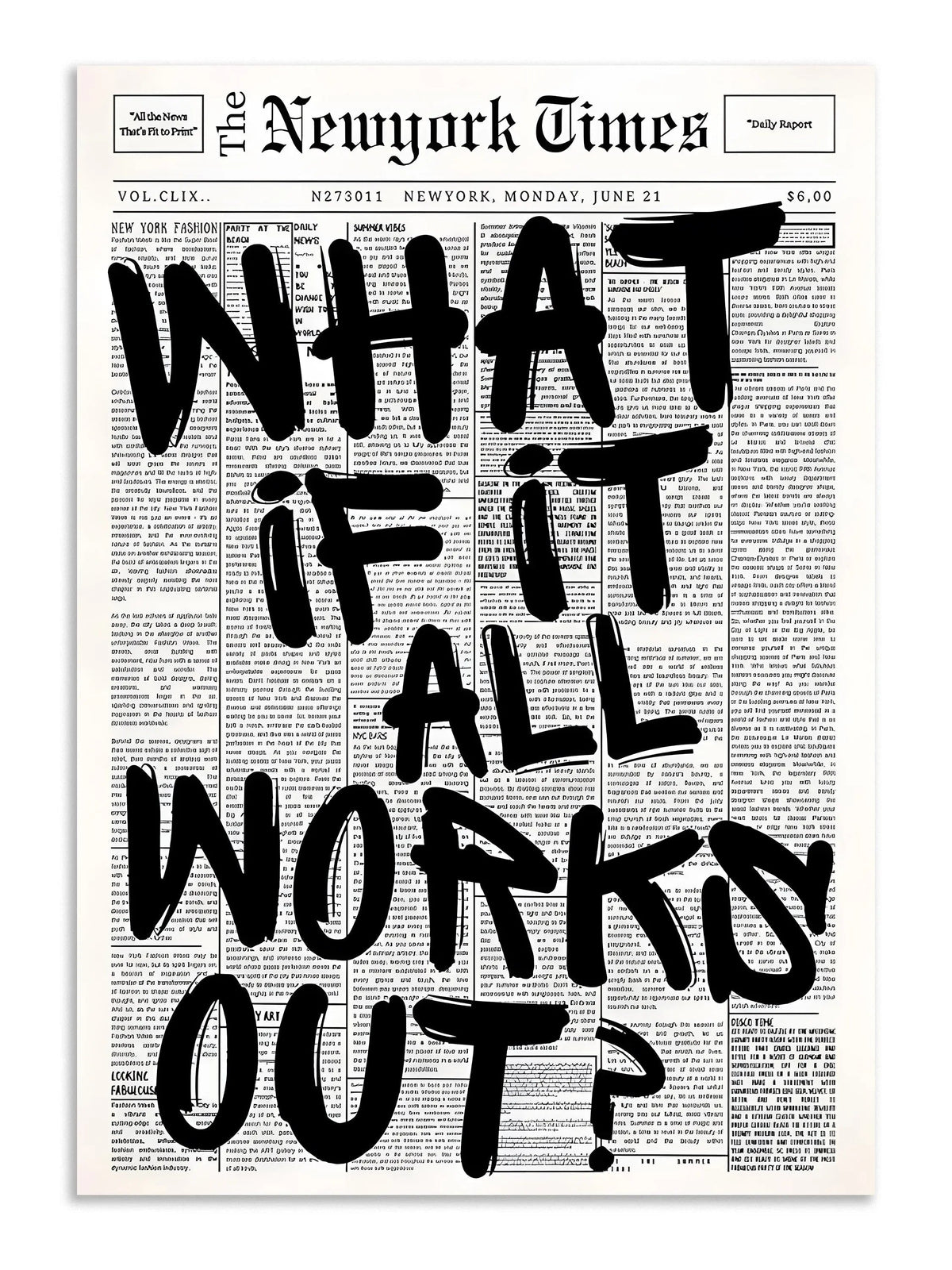 What If It All Works Out Wall Art Poster Lazywalls