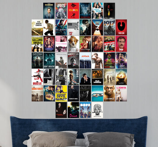 50 Pcs Movie Poster Wall Collage Kit | Aesthetic Film Decor Lazywalls