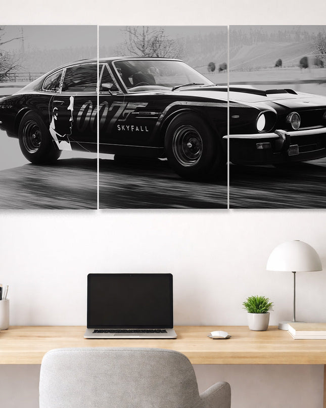 James Bond 007 Aston Martin DB5 Poster | 3 Panel Poster Set Lazywalls