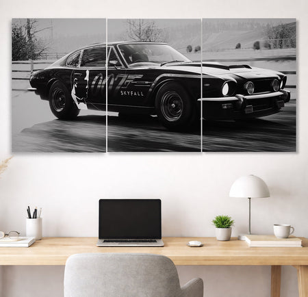 James Bond 007 Aston Martin DB5 Poster | 3 Panel Poster Set Lazywalls