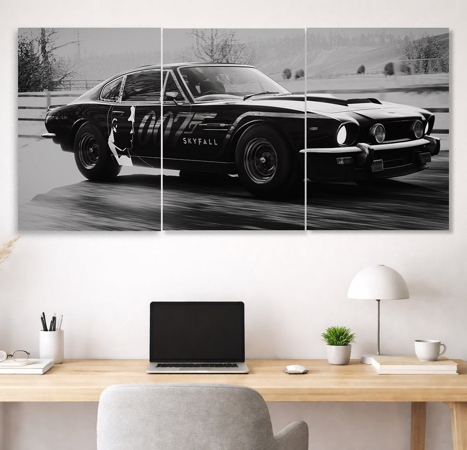 James Bond 007 Aston Martin DB5 Poster | 3 Panel Poster Set Lazywalls