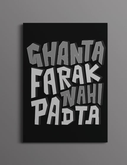 “Chanta Farak Nahi Padta” Meme Poster | Hindi Attitude Quote Wall Art Lazywalls