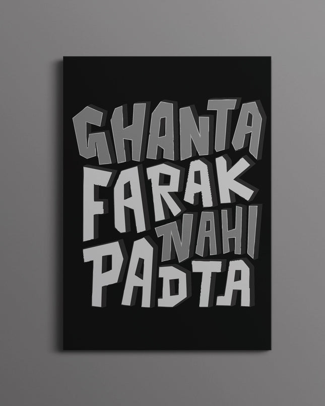 “Chanta Farak Nahi Padta” Meme Poster | Hindi Attitude Quote Wall Art Lazywalls