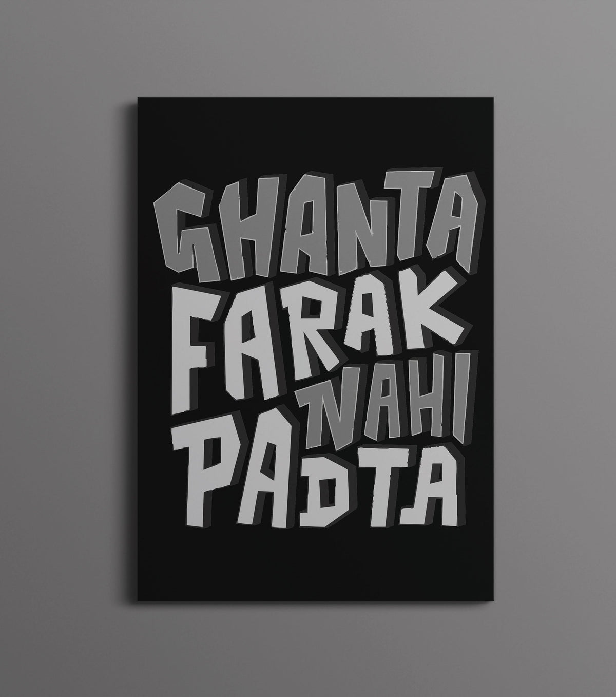 “Chanta Farak Nahi Padta” Meme Poster | Hindi Attitude Quote Wall Art Lazywalls