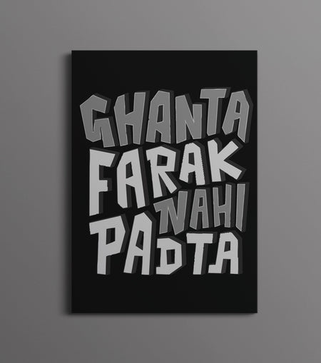 “Chanta Farak Nahi Padta” Meme Poster | Hindi Attitude Quote Wall Art Lazywalls