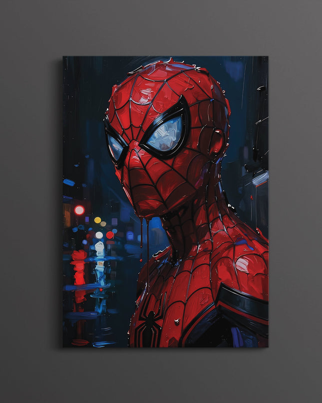 Spider-Man Aesthetic Rain Poster | Dark Marvel Wall Art Lazywalls