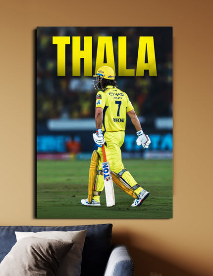 MS Dhoni Thala Poster | Chennai Super Kings Legend Wall Art | Cricket Poster Lazywalls