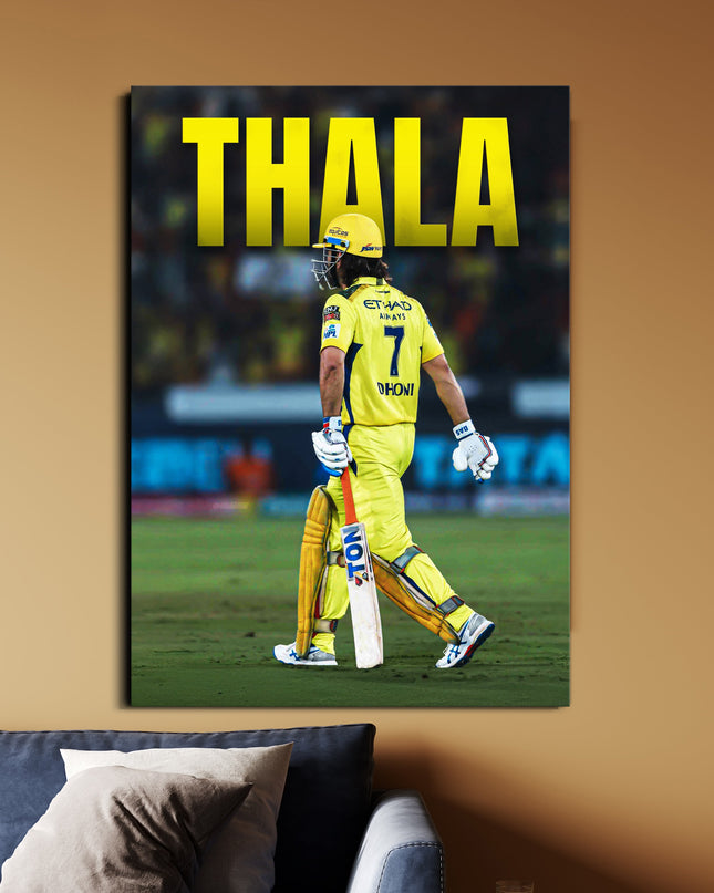 MS Dhoni Thala Poster | Chennai Super Kings Legend Wall Art | Cricket Poster Lazywalls