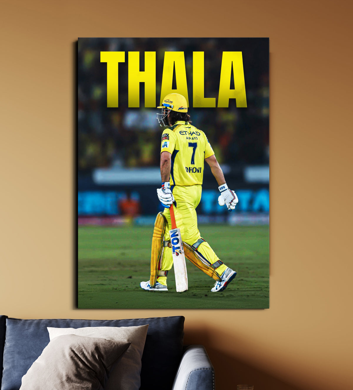 MS Dhoni Thala Poster | Chennai Super Kings Legend Wall Art | Cricket Poster Lazywalls