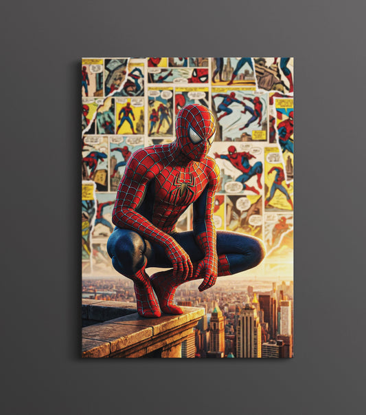 Spider-Man Comic Poster | Marvel Superhero Wall Art Lazywalls