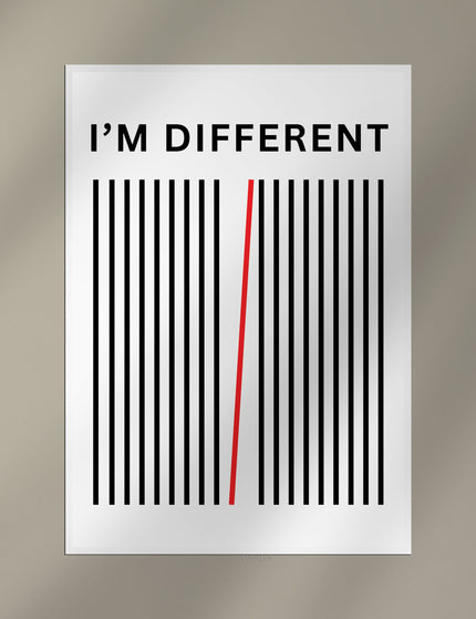 I’m Different Wall Art | Minimalist Motivational Poster | Unique Mindset Modern Print Lazywalls