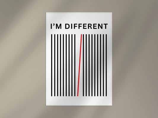I’m Different Wall Art | Minimalist Motivational Poster | Unique Mindset Modern Print Lazywalls