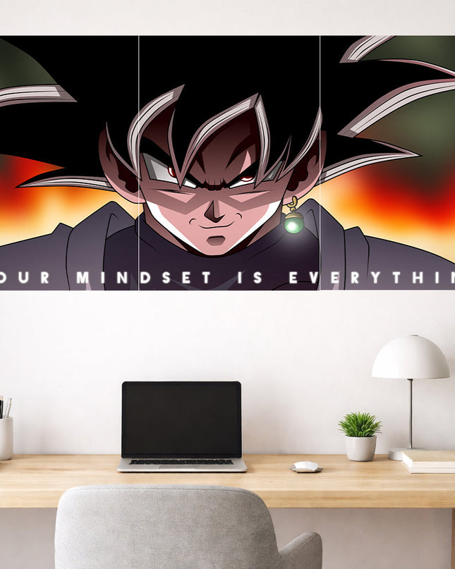 Goku Mindset Poster | Anime Motivational Wall Art | Dragon Ball Poster Lazywalls