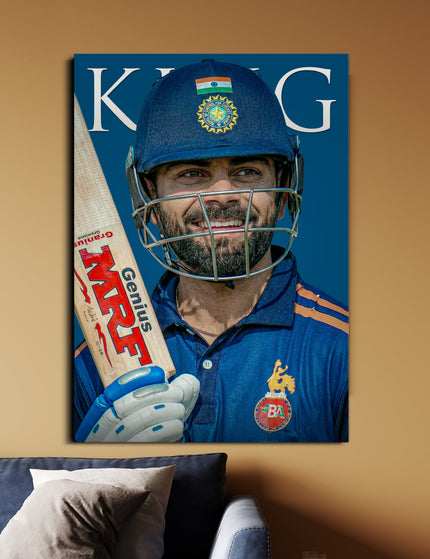 Virat Kohli King Poster | Cricket Legend Wall Art | Cricket Poster Lazywalls