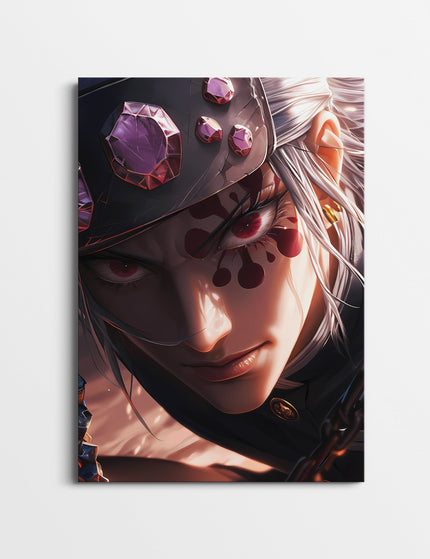 Crimson Eye Anime Warrior Poster | Dark Manga Art Lazywalls