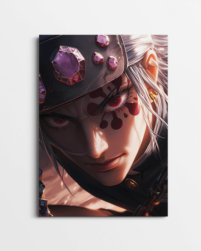 Crimson Eye Anime Warrior Poster | Dark Manga Art Lazywalls