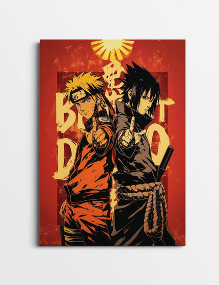 Naruto and Sasuke Poster | Naruto Shippuden Anime Wall Art Lazywalls