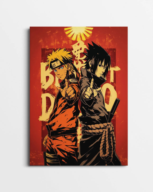 Naruto and Sasuke Poster | Naruto Shippuden Anime Wall Art Lazywalls