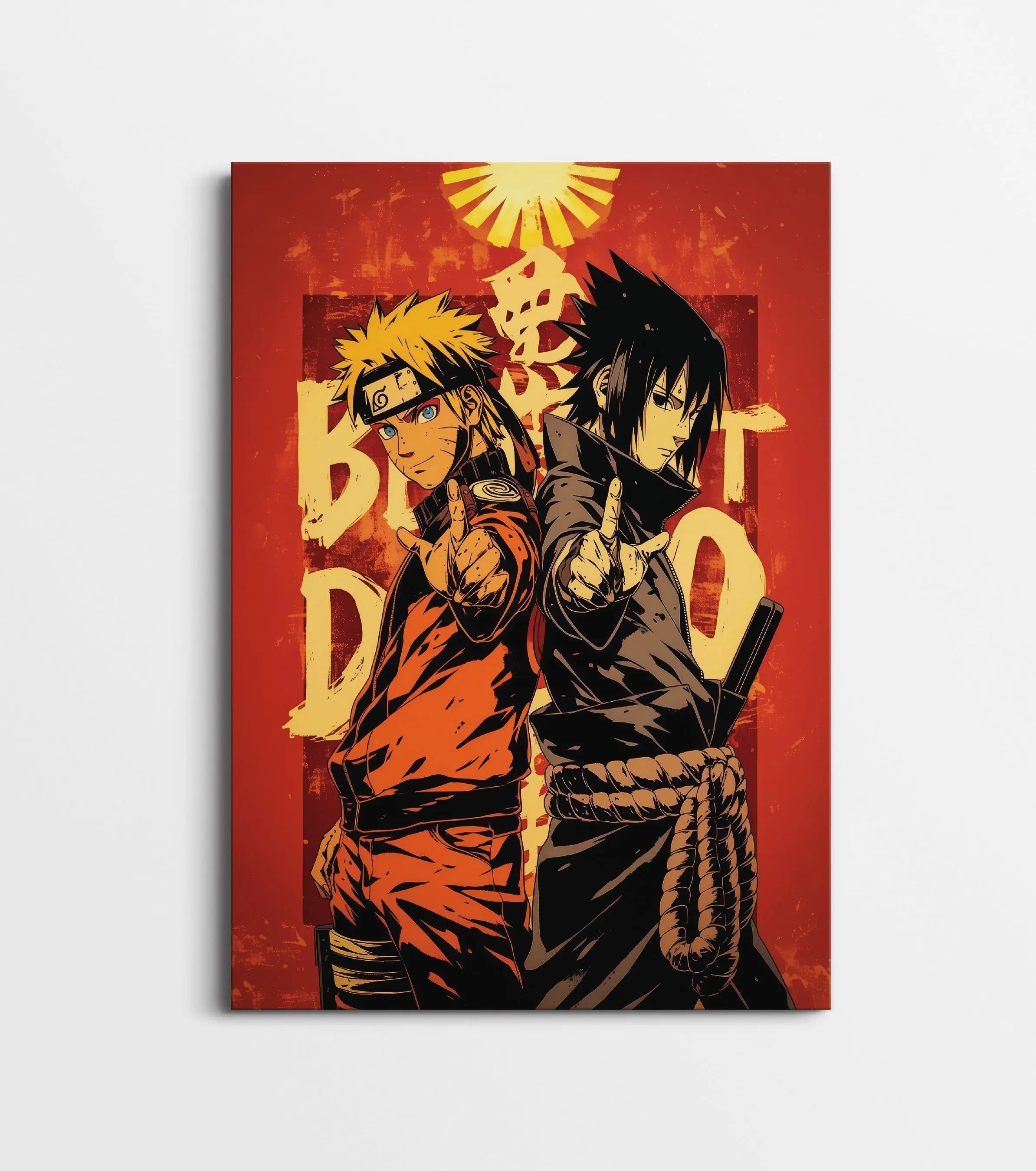 Naruto and Sasuke Poster | Naruto Shippuden Anime Wall Art Lazywalls