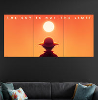 Luffy One Piece Poster | Anime Motivational Wall Art Sky Is Not The Limit Lazywalls