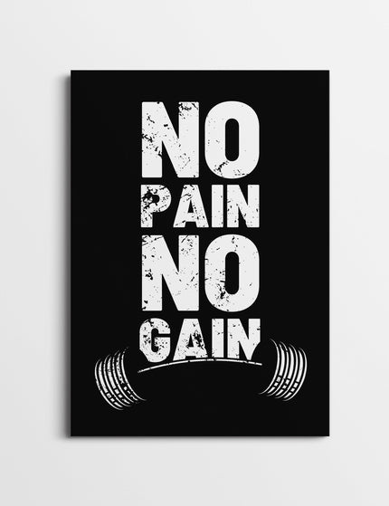 No Pain No Gain Poster | Motivational Gym Wall Art Lazywalls