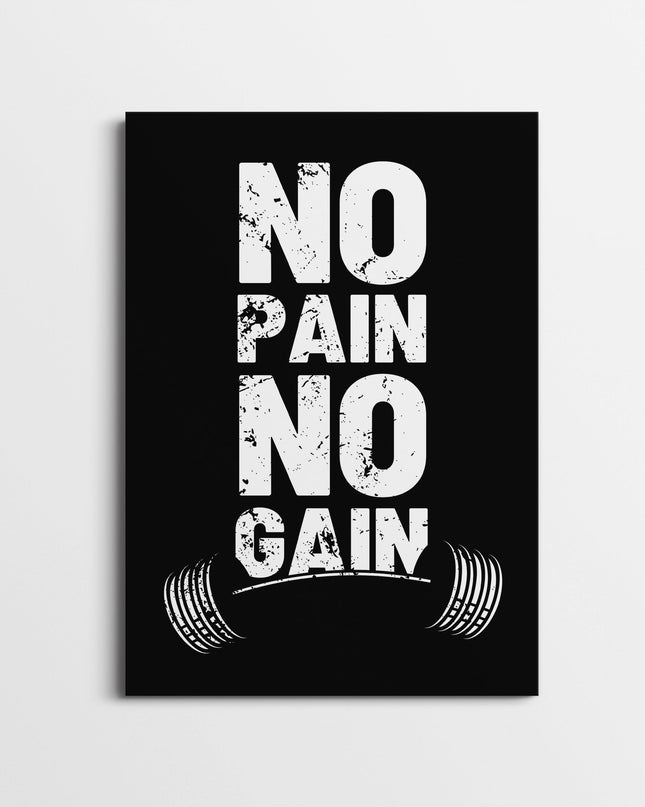 No Pain No Gain Poster | Motivational Gym Wall Art Lazywalls