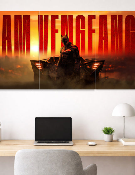 Batman I Am Vengeance Poster | DC Motivational Wall Art | DC Poster Lazywalls