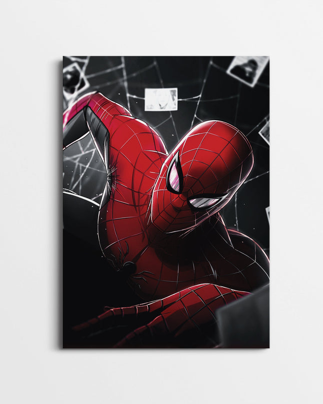Spider-Man Shadow Poster | Dark Comic Superhero Wall Art Lazywalls