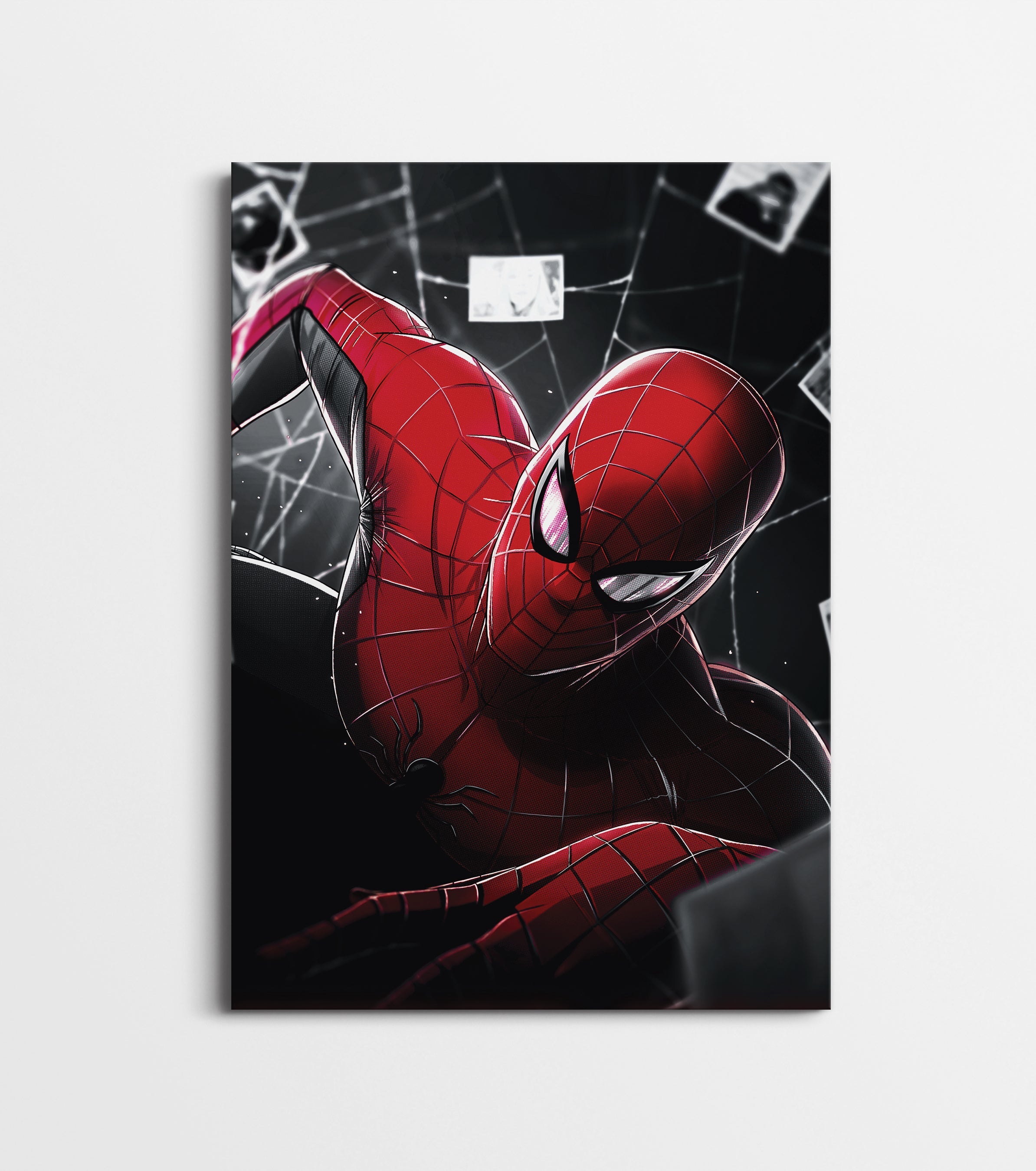 Spider-Man Shadow Poster | Dark Comic Superhero Wall Art Lazywalls