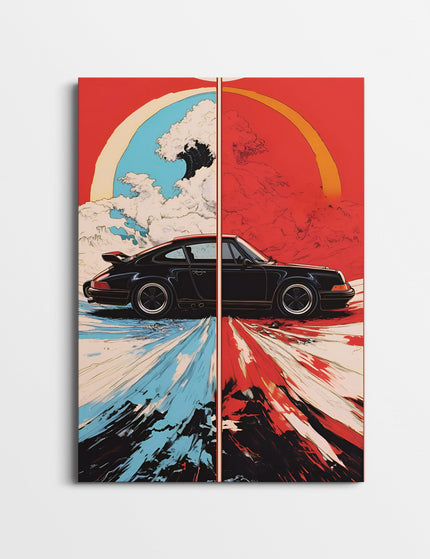 Porsche 911 Classic Poster | Vintage Sports Car Wall Art Print Lazywalls